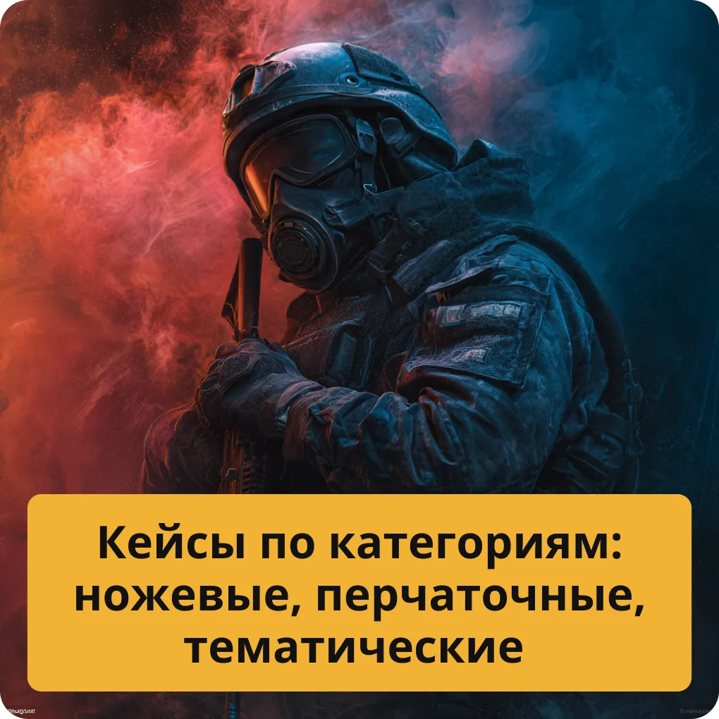 Кейсы по категориям: ножевые, перчаточные, тематические